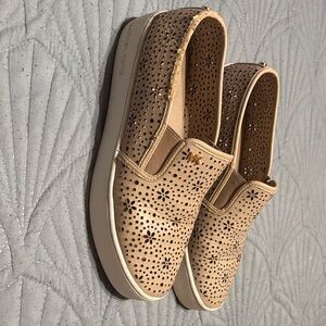 Michael Kors Beige Perforated Loafers